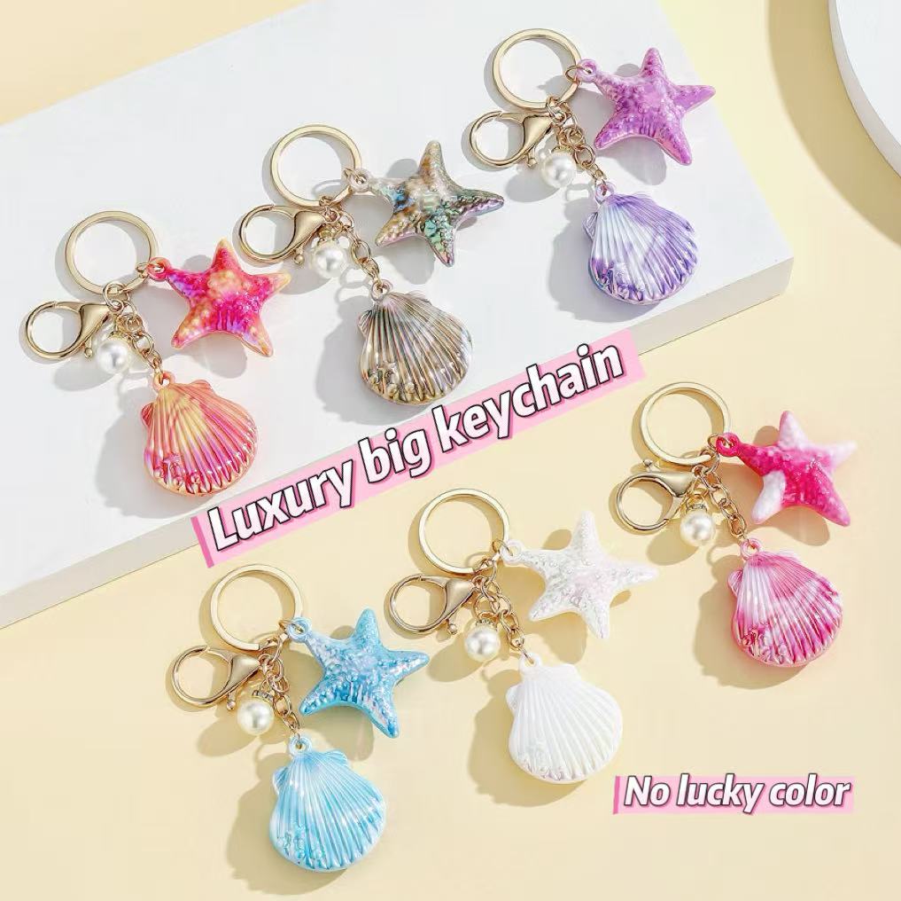 D-11 uv Starfish Conch  Big Keychain (6styles