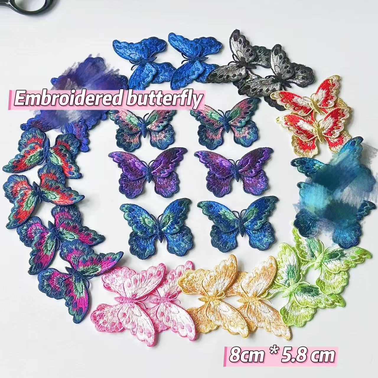 D-03 Embroidered Butterfly (11styles