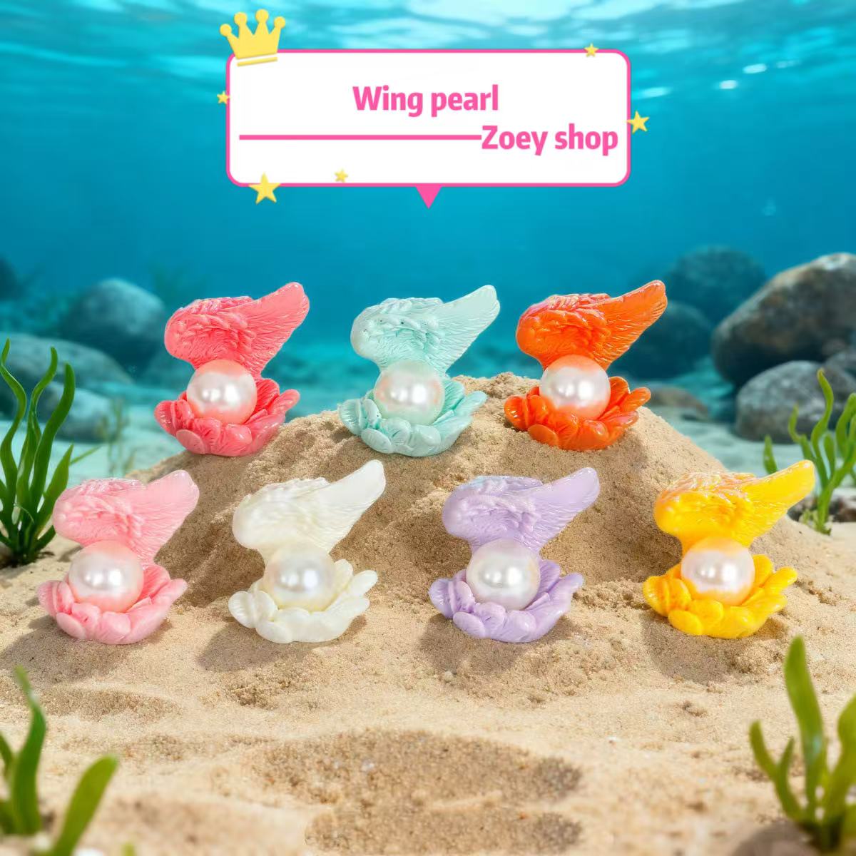 C-19 Pearl Wing Charms (8styles