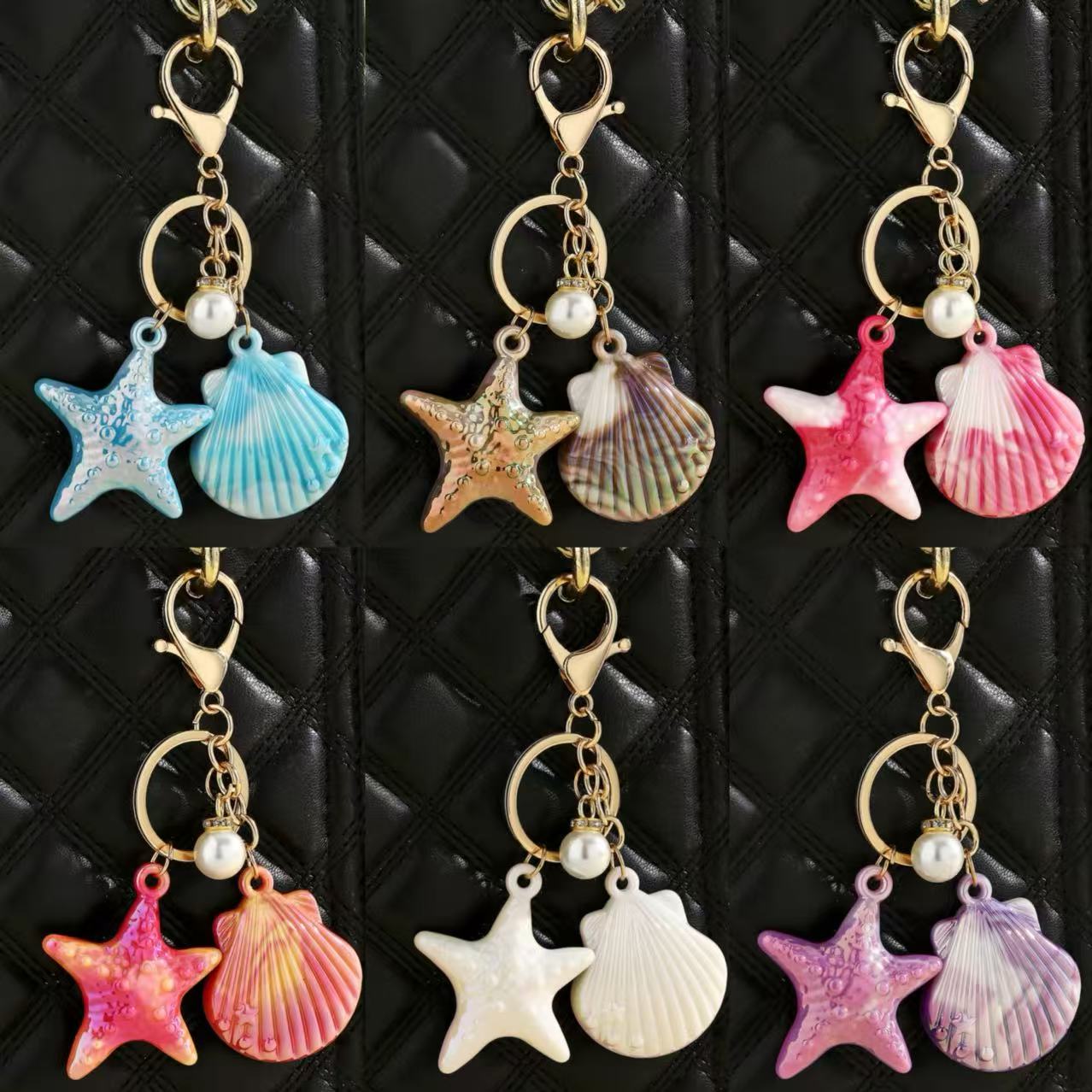 D-11 uv Starfish Conch  Big Keychain (6styles
