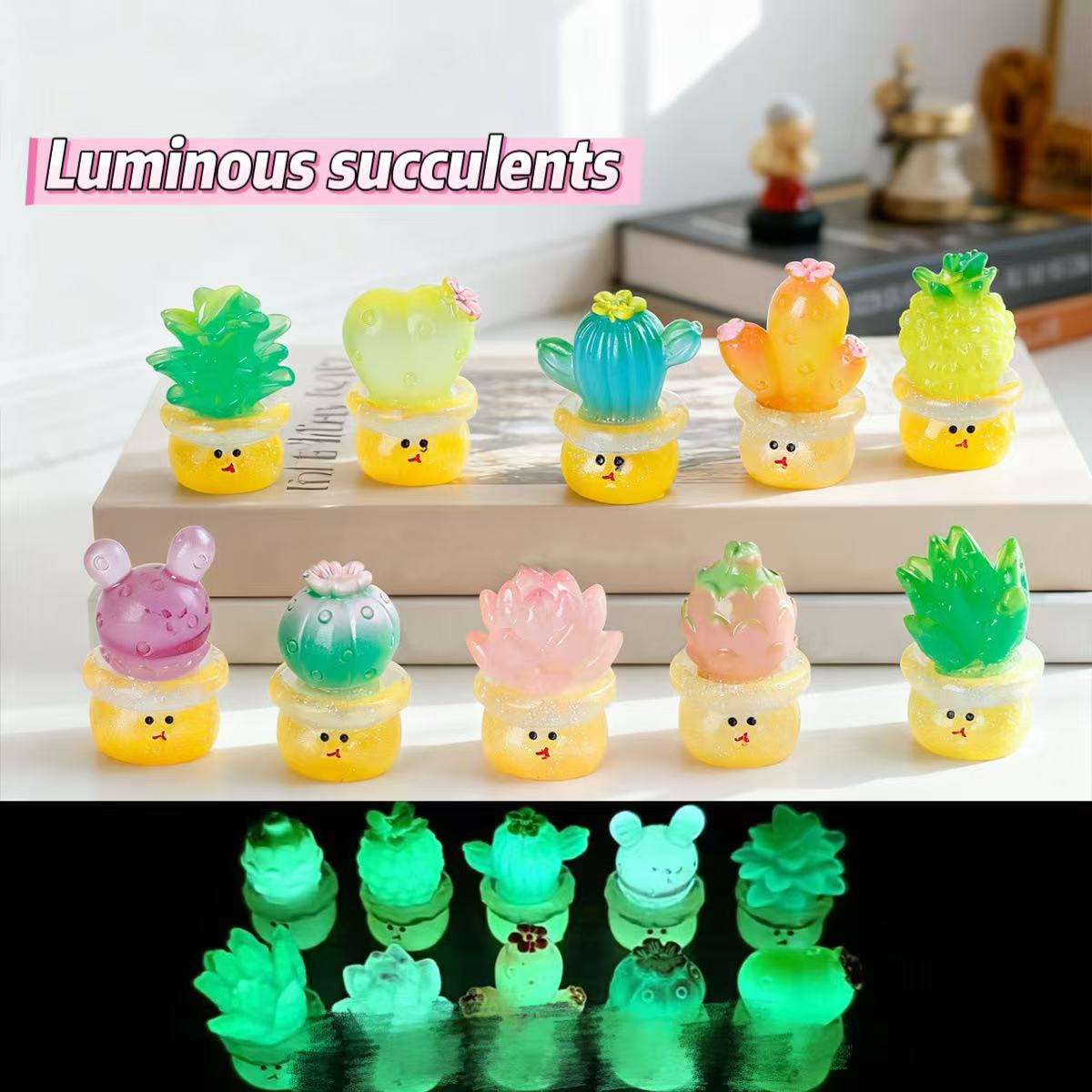C-42 Luminous Cute Succulent (3pcs/bag(by duck