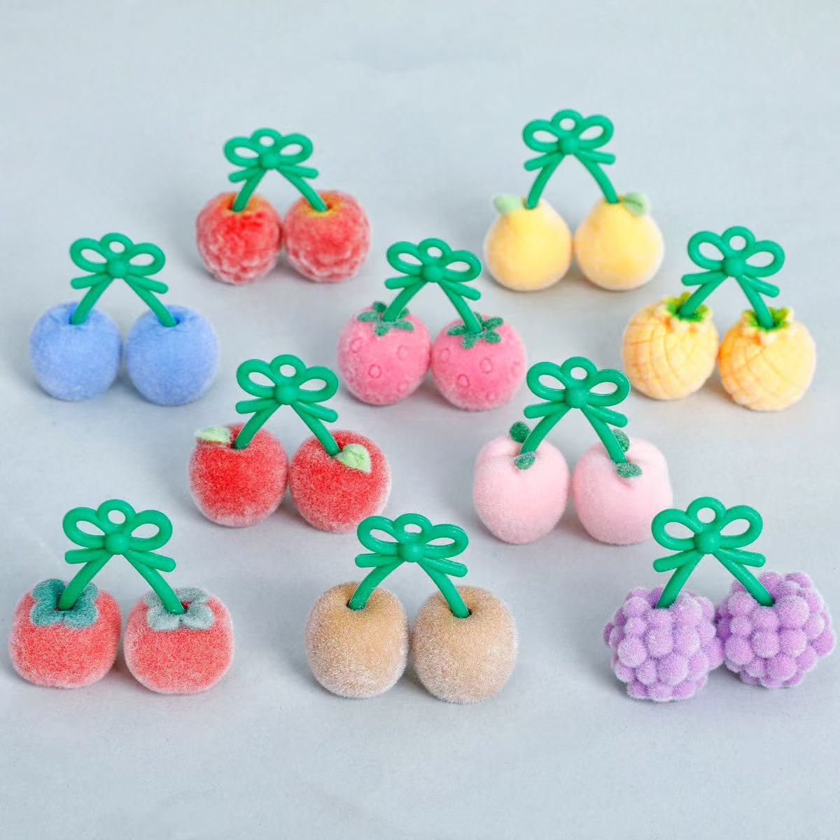 D-08 Fluffy Pile Fruit Twins (10styles