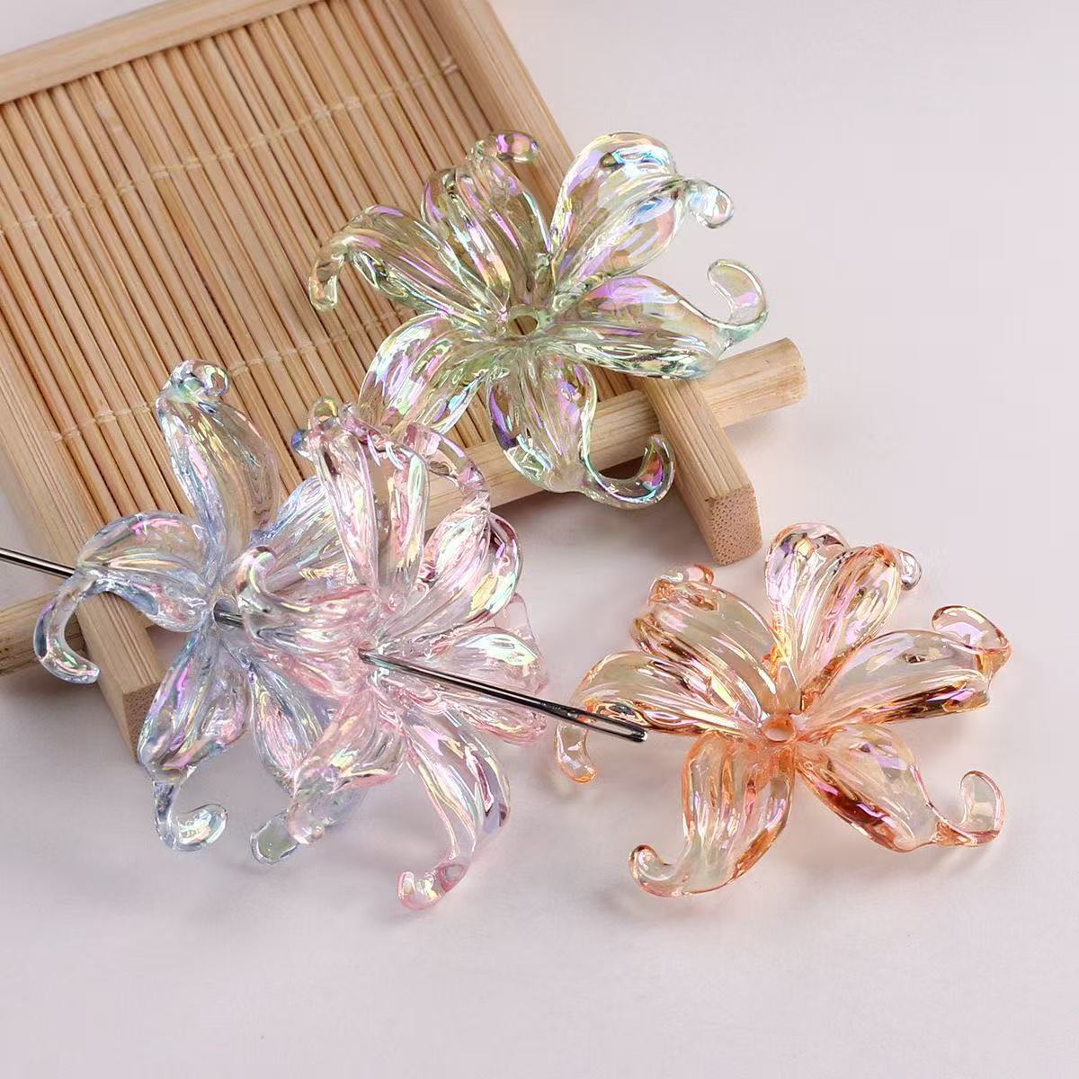 C-27 Flower-de-luce Big Beads (3pcs/bag(by duck