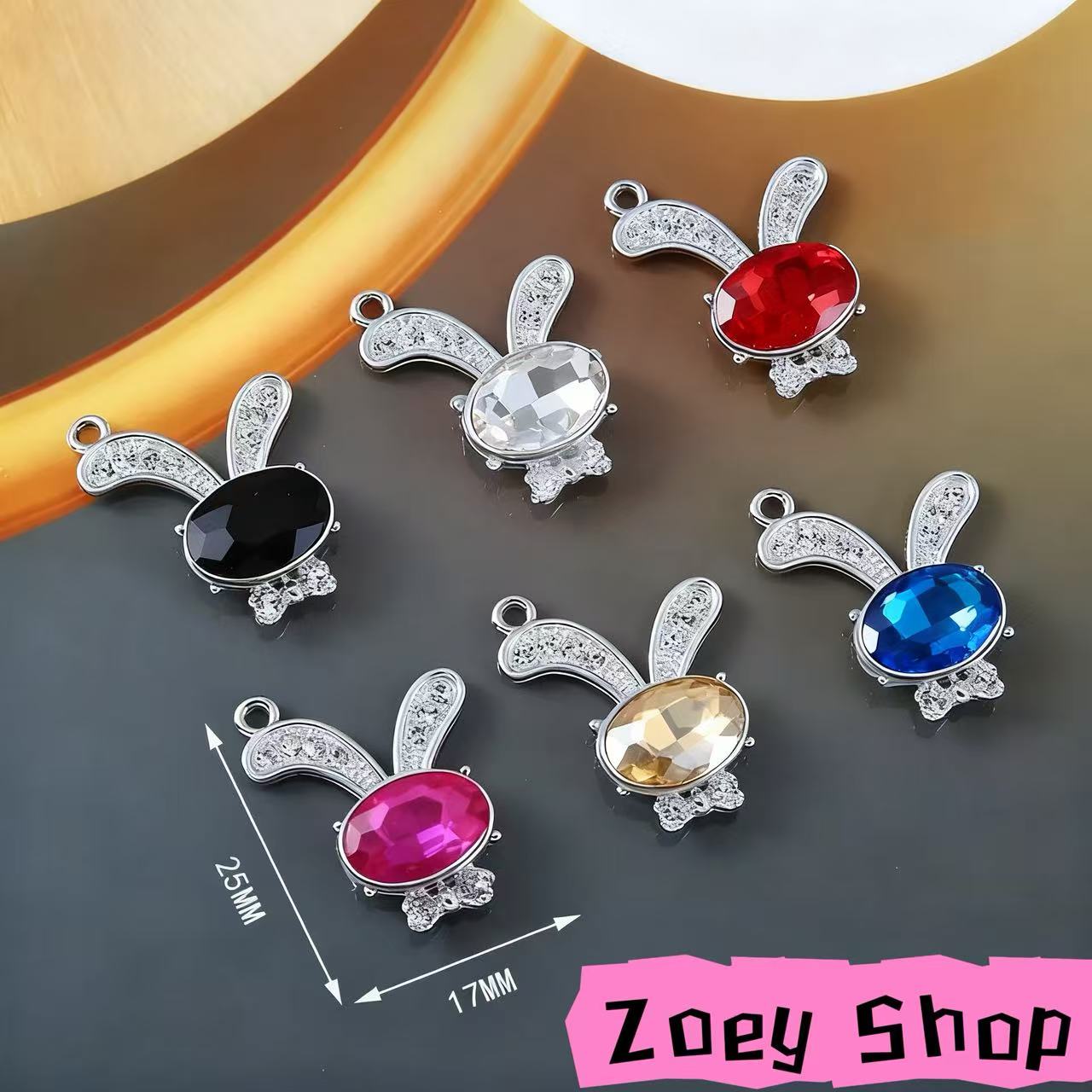 P-05 Rabbit Ear Pendant(3pcs/bags(by duck