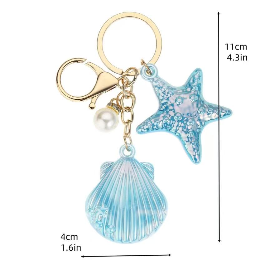 D-11 uv Starfish Conch  Big Keychain (6styles