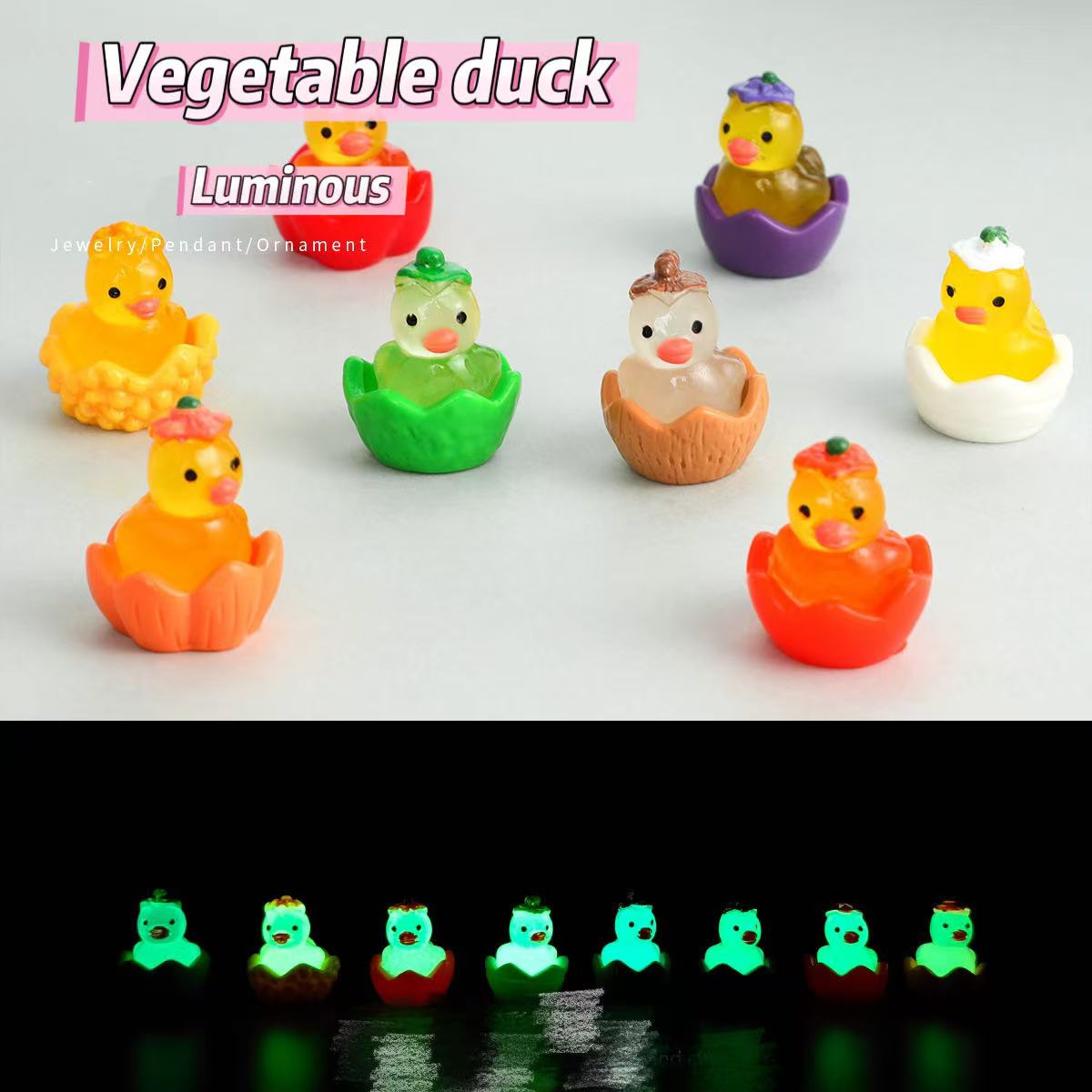 C-07 4styles Luminous Duck (3pcs/bag(by charms