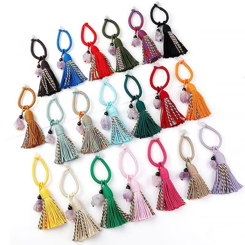 C-10 Crystal Tassel Keychain (16styles(color dots