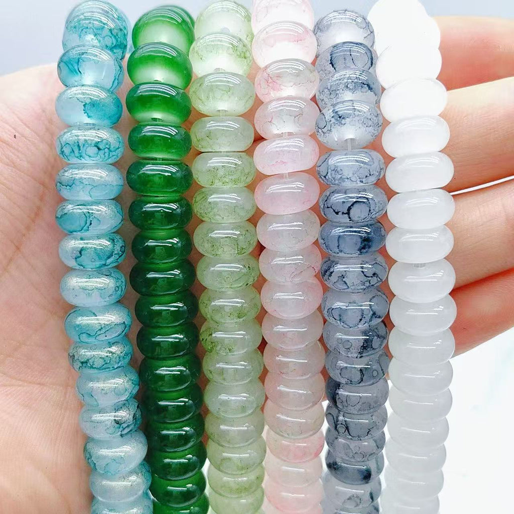 D-13 Flat Painting Glass Beads (1spoon(by duck(8color