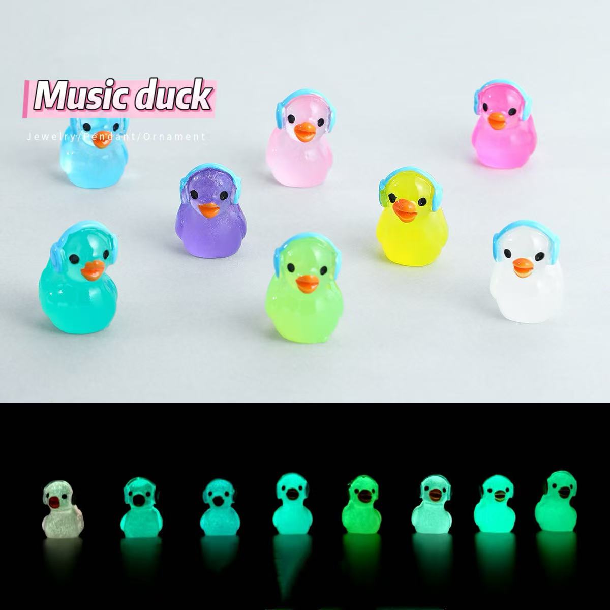 C-07 4styles Luminous Duck (3pcs/bag(by charms