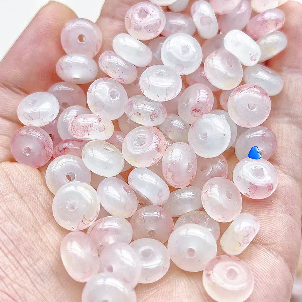 D-13 Flat Painting Glass Beads (1spoon(by duck(8color