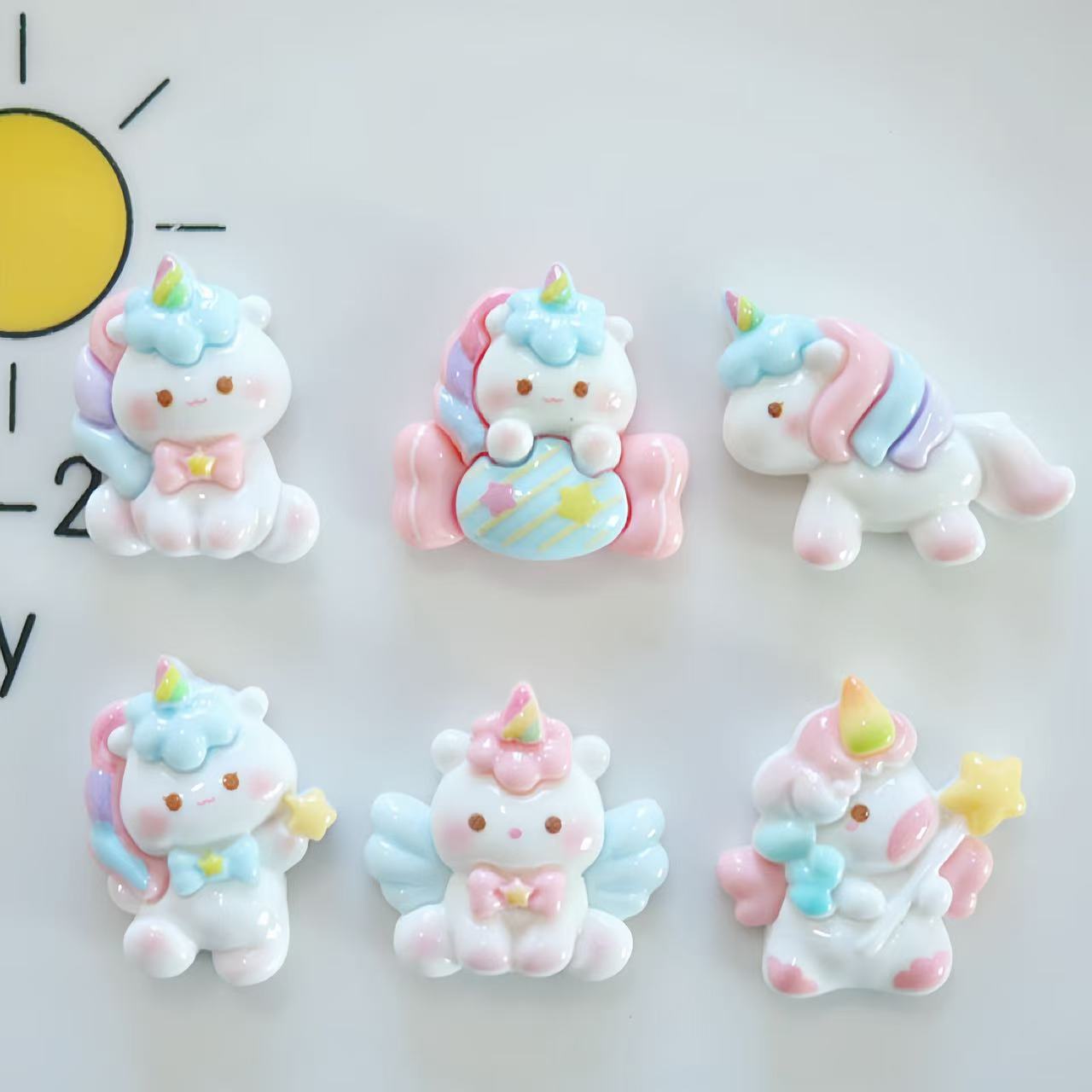 C-01 Cute Unicorn charms(3pcs/bag(by duck
