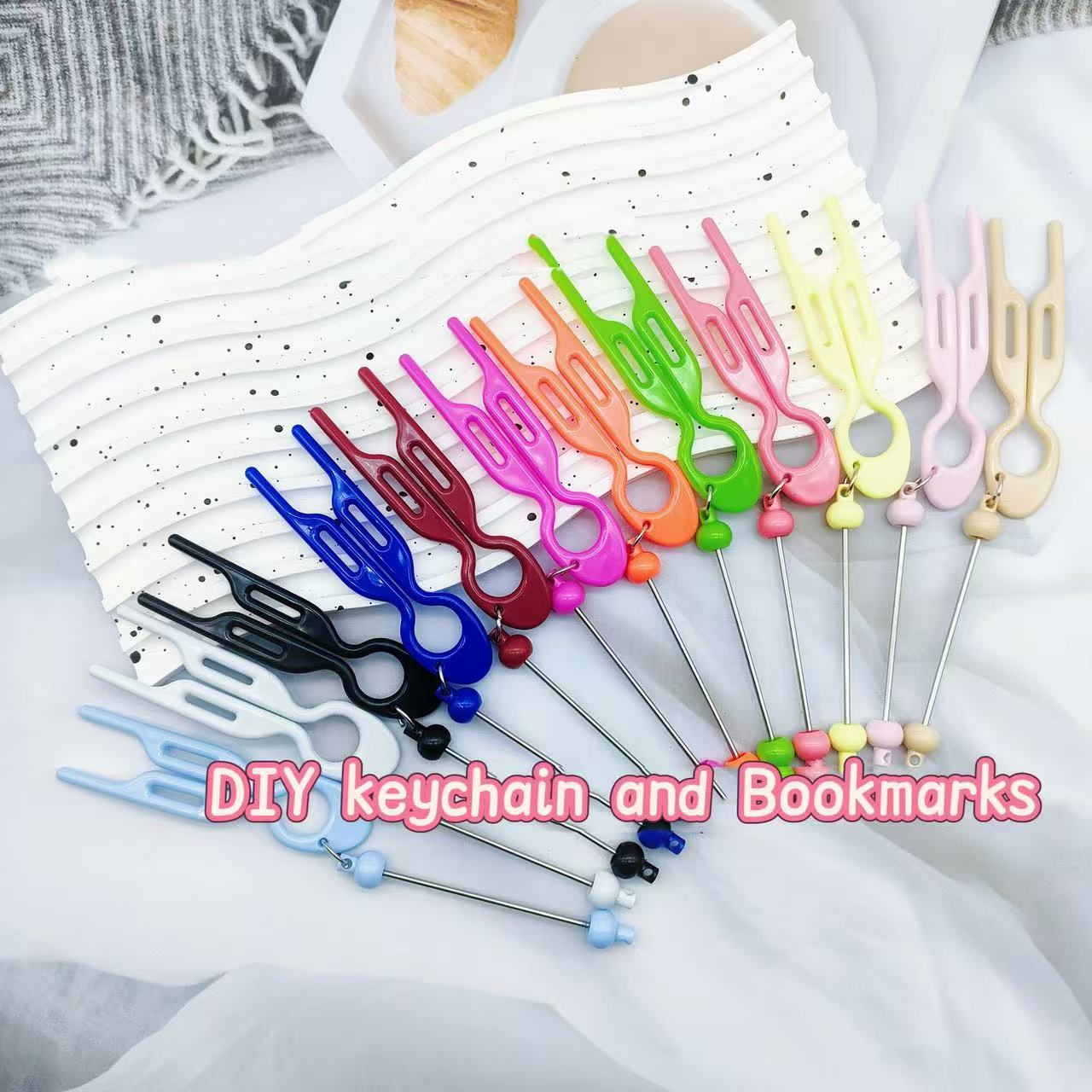 C-23 DIY Keychain Bookmark (12styles(color dots
